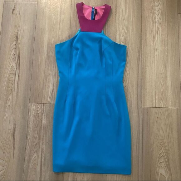 NEW JAYGODFREY Color Block Racerback Mini Dress - Picture 1 of 3